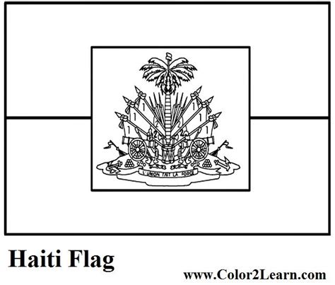 haitian flag coloring page